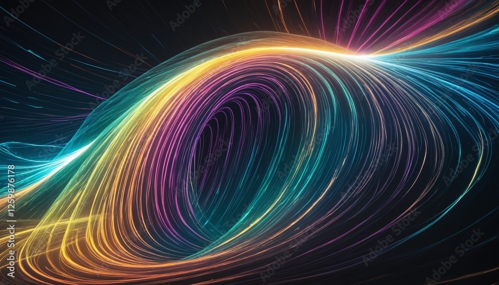 Obraz premium swirling luminescence and radiant colors.