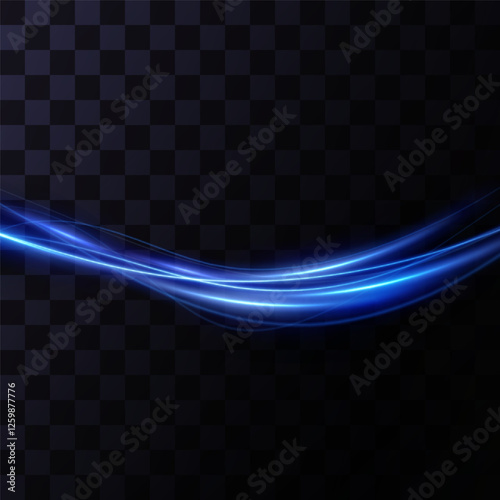 
Neon blue lines of speed and fast wind. The effect of moving at the speed of light.