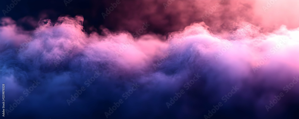 Obraz premium Pink blue smoke cloudscape, design