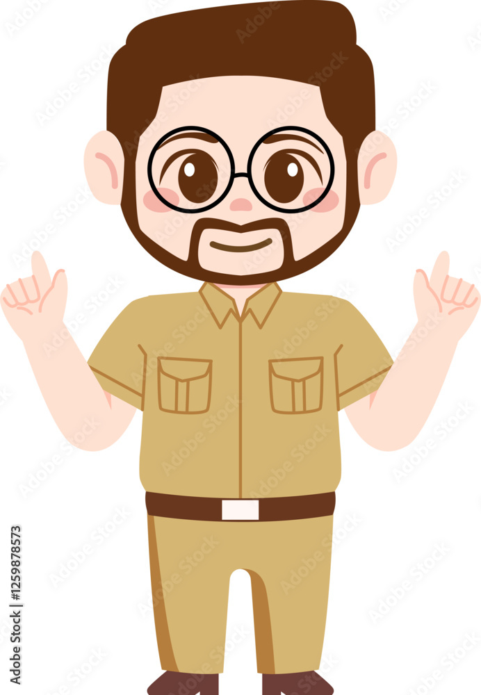Teacher Character Illustration Teacher Character Illustration