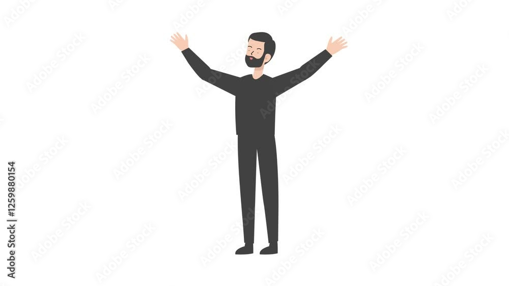 The engineer is standing and waving. The engineer is standing and waving.