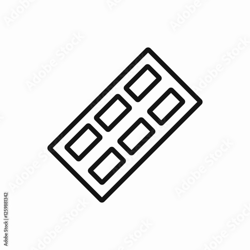 Blister of tablets icon vector sign