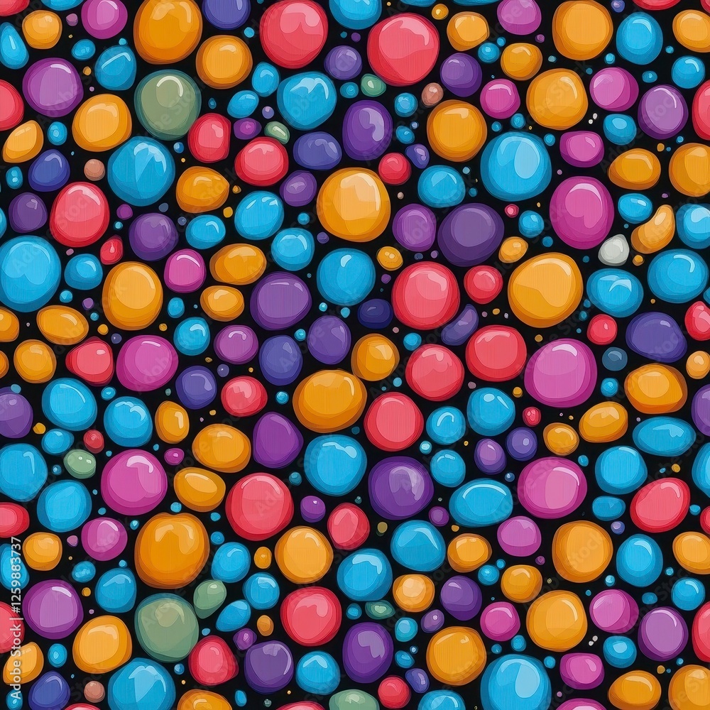 Colorful Pixelated Round Pattern on Dark Background Colorful Pixelated Round Pattern on Dark Background