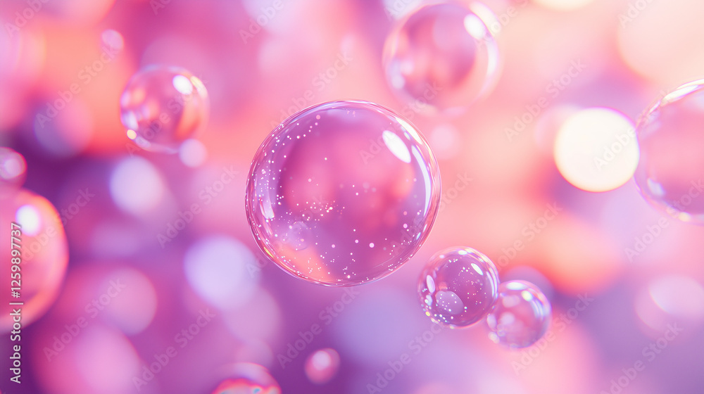 Floating Pink Bubbles – Dreamy Abstract Macro with Soft Glow Floating Pink Bubbles – Dreamy Abstract Macro with Soft Glow