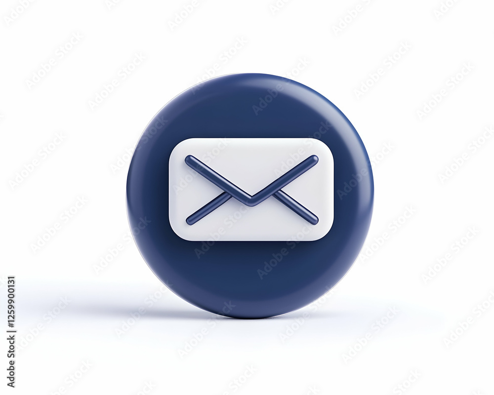 Email symbol on blue circle. For online contact and message for information Email symbol on blue circle. For online contact and message for information