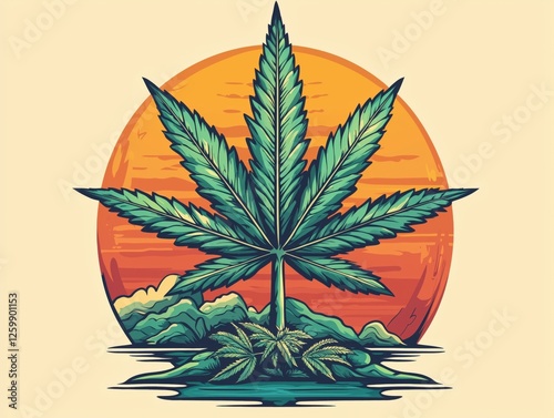 Hemp Products Graffiti Art Vibe - Flat Design Iconic Idea