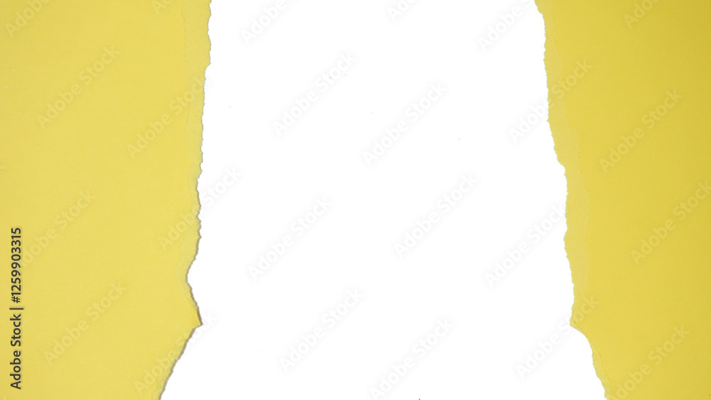 Yellow Ripped Paper Isolated on Transparent Background Yellow Ripped Paper Isolated on Transparent Background