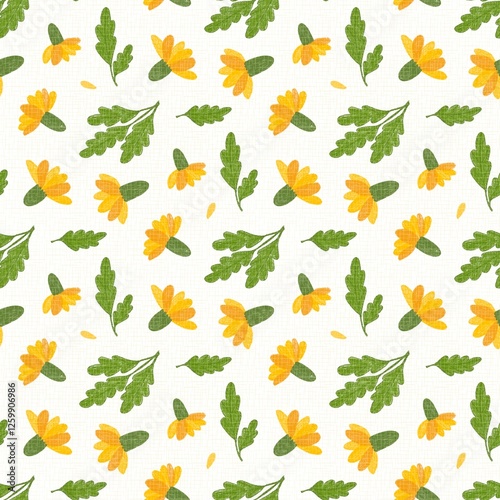 autumn leaves seamless pattern