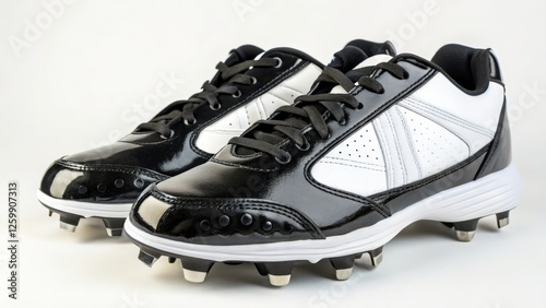 Black and White Baseball Cleats