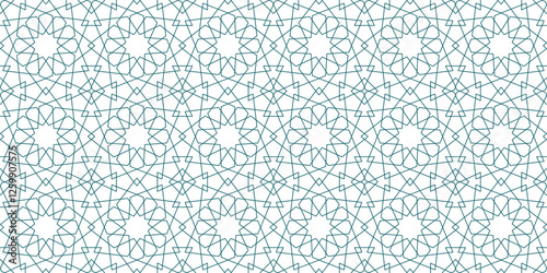 Seamless Islamic Geometric Pattern Traditional, Elegant, and Intricate Design for Backgrounds, Textiles, and Digital Art