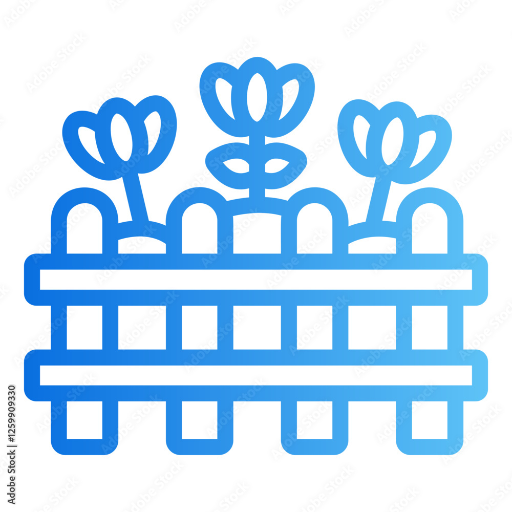 Naklejka premium fence Gradient icon