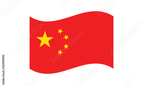 Chinese flag vector illustration. china flag