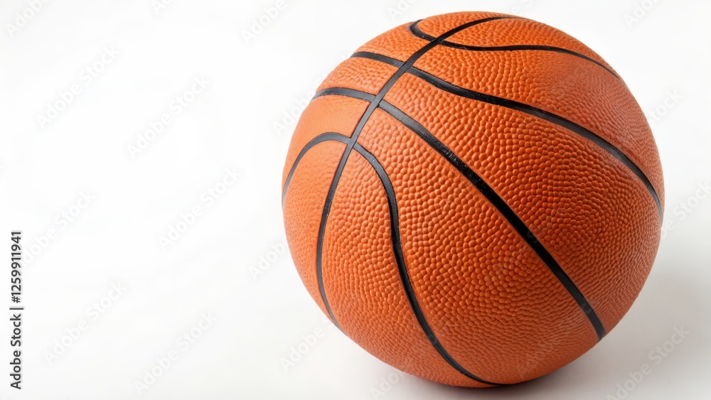 Fototapeta premium Orange Basketball on White Background
