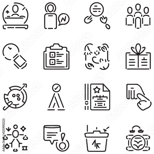 training and workshop line icons collection. thin outline icons pack. ui icon collection. set of line web pictogram with white background