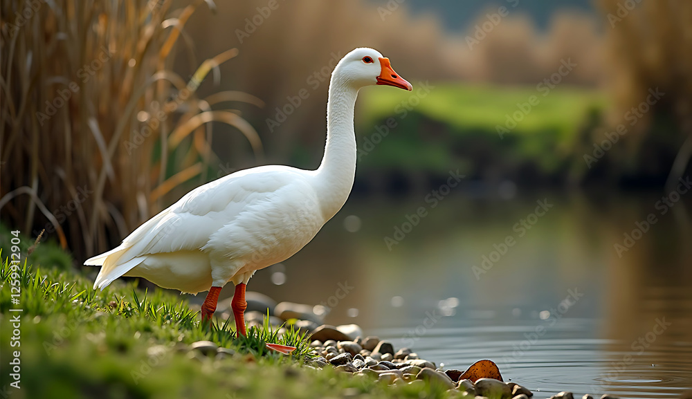 Obraz premium goose livestock outside
