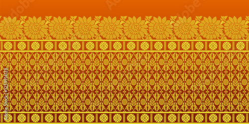 beautiful graphic saree design and this sari design is in Indian style which is for textile fashion industry and it can be used as wallpaper backdrop and website bg this style is originated in india 
