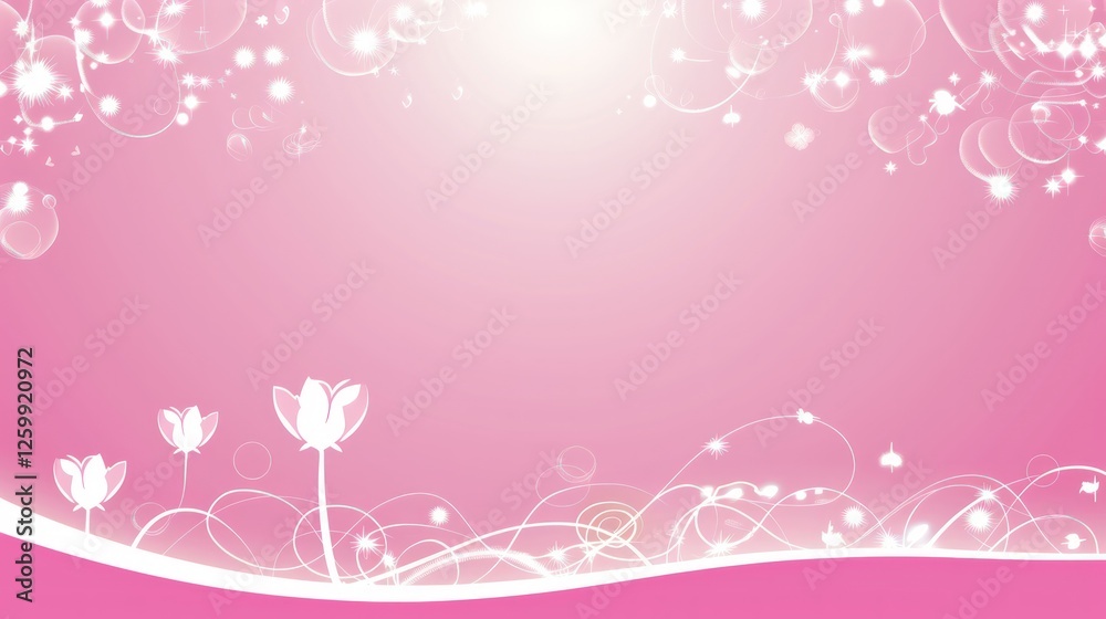 Pretty Pink Floral Fantasy Background Pretty Pink Floral Fantasy Background