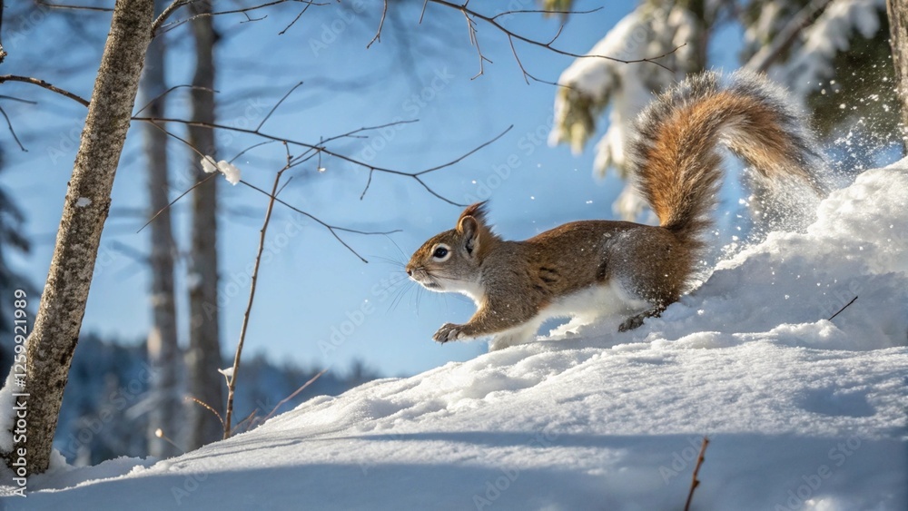 Obraz premium squirrel in the snow