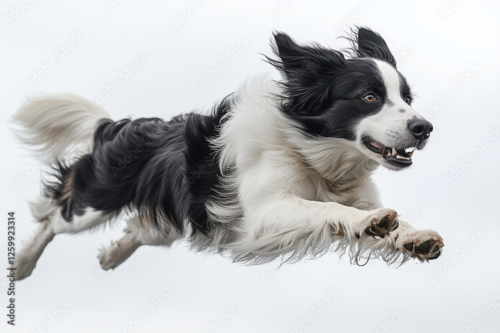 Fototapeta premium 高くジャンプする犬