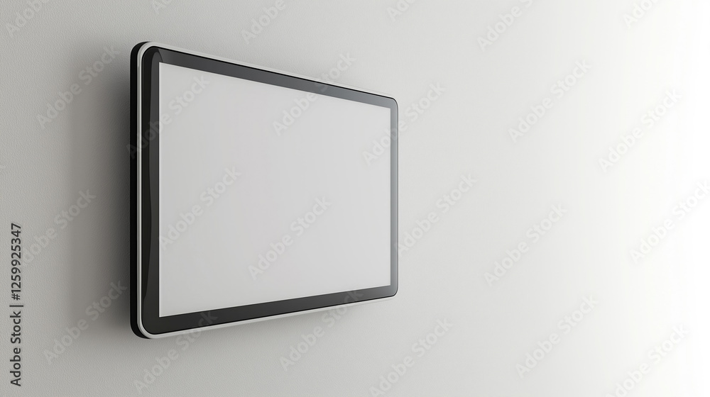 Close-up of a sleek Smart Home display for home automation on a white backdrop.