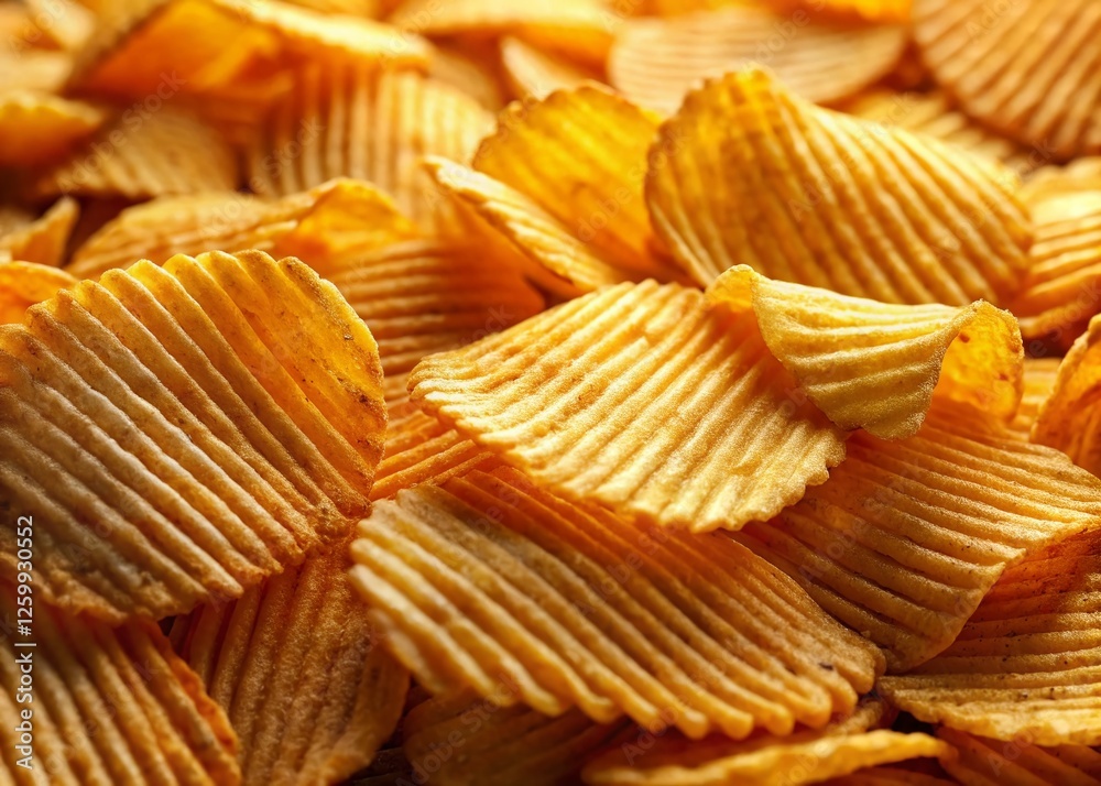 Crunchy Potato Chips Heap: High-Resolution Stock Photo Crunchy Potato Chips Heap: High-Resolution Stock Photo