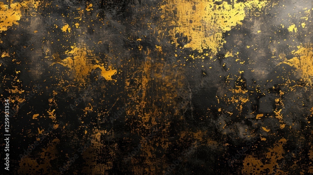 Fototapeta premium Abstract texture with black and gold patterns, artistic backdrop