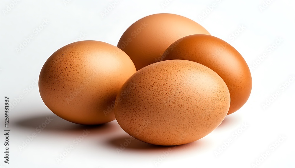A perfectly round egg with a glossy surface, isolated on a white background.