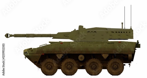 A tank destroyer variant based on the Rosomak KTO, with a 105mm gun, known as the Wilk XC-8 photo