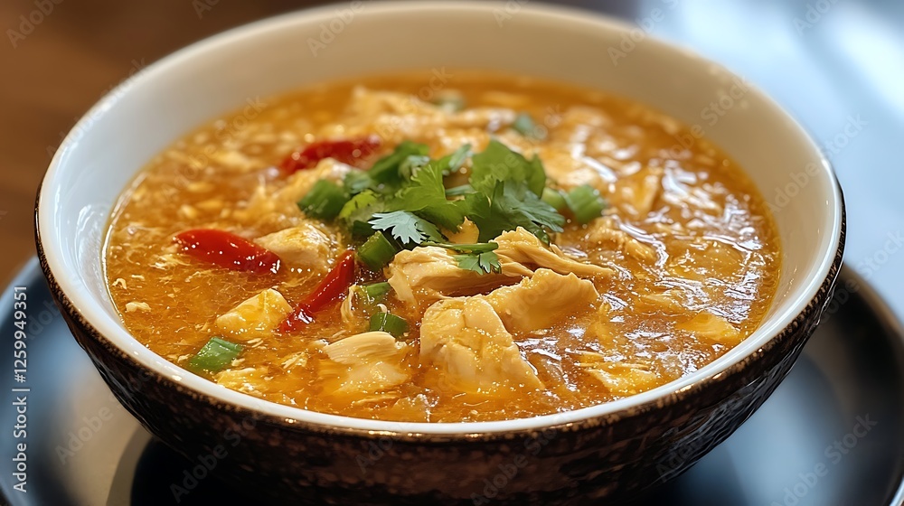 A dish of fresh chicken soup