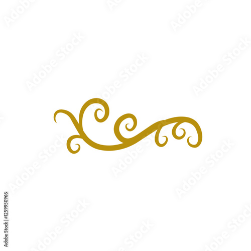 gold flourish swirl 