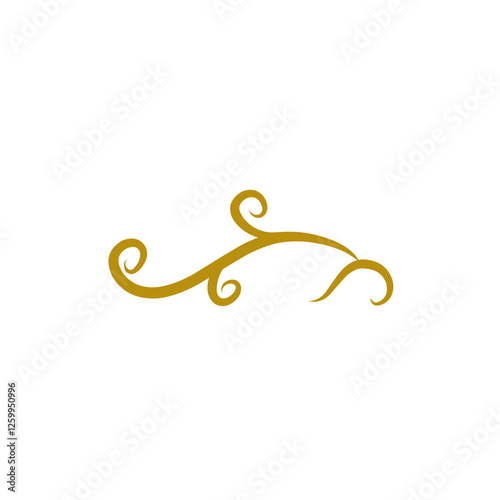 gold flourish swirl 