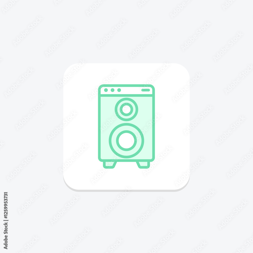 Speakers duotone line icon, vector, pixel perfect, illustrator file Speakers duotone line icon, vector, pixel perfect, illustrator file