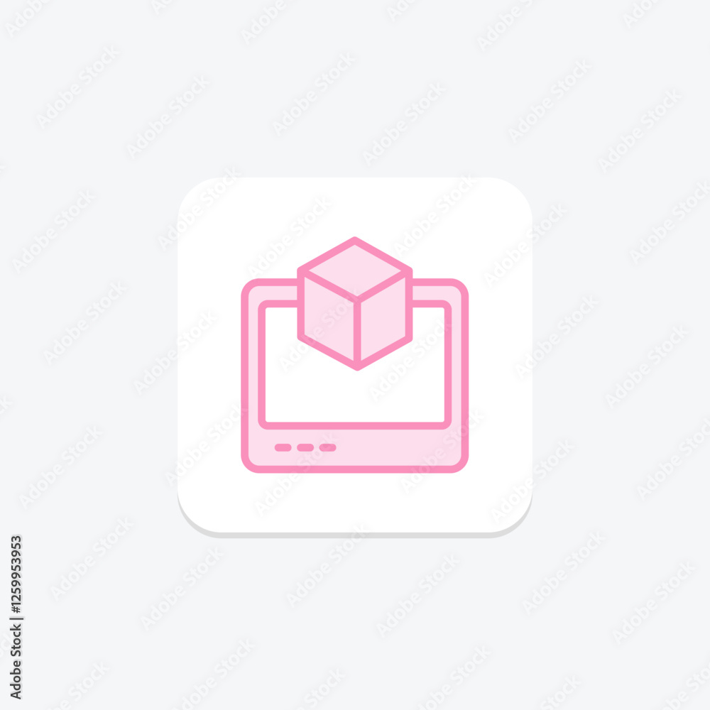 Virtual Machine duotone line icon, vector, pixel perfect, illustrator file Virtual Machine duotone line icon, vector, pixel perfect, illustrator file