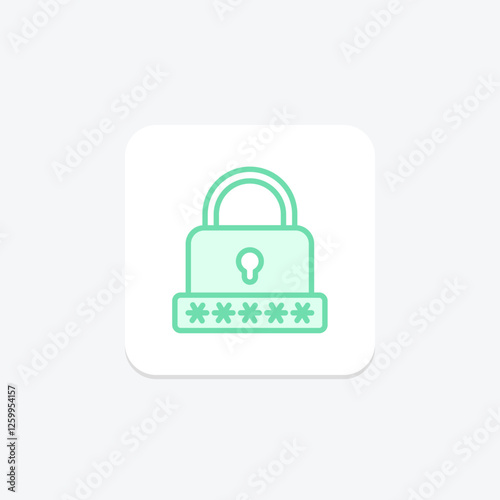 Password Manager duotone line icon, vector, pixel perfect, illustrator file