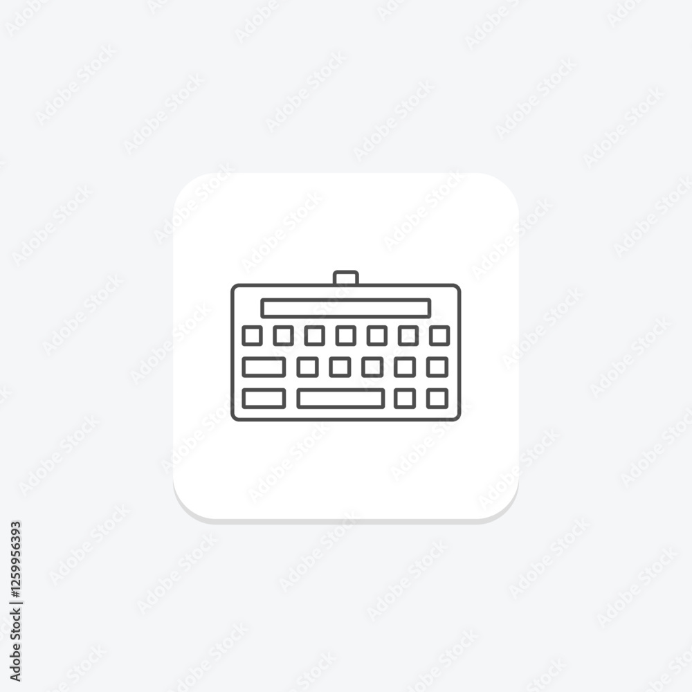Keyboard thinline icon, vector, pixel perfect, illustrator file Keyboard thinline icon, vector, pixel perfect, illustrator file