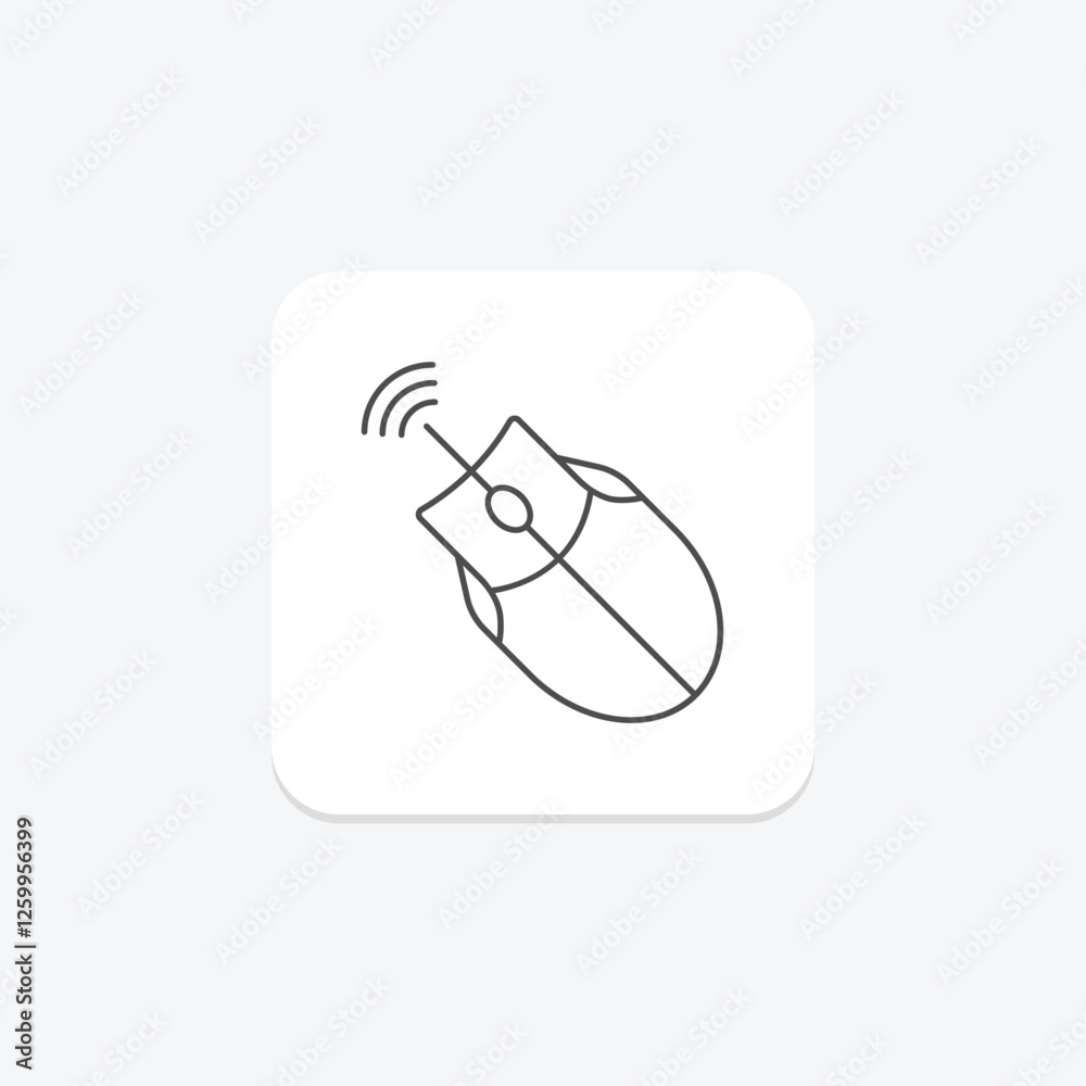 Mouse thinline icon, vector, pixel perfect, illustrator file Mouse thinline icon, vector, pixel perfect, illustrator file