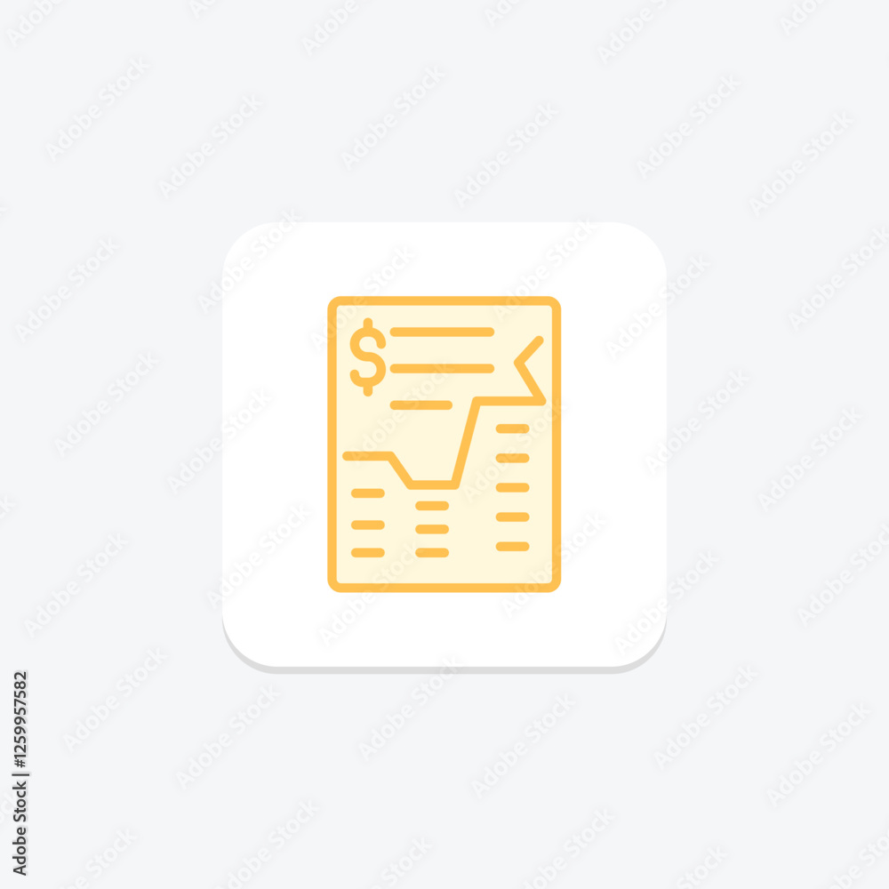 Trade Chart duotone line icon, vector, pixel perfect, illustrator file Trade Chart duotone line icon, vector, pixel perfect, illustrator file