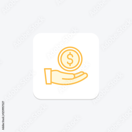 Stock Investment duotone line icon, vector, pixel perfect, illustrator file