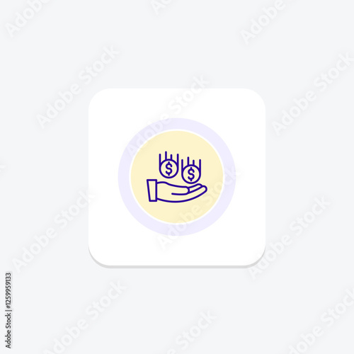 Stock Dividends color circle icon, vector, pixel perfect, illustrator file