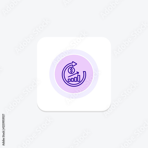 Stock Buyback color circle icon, vector, pixel perfect, illustrator file