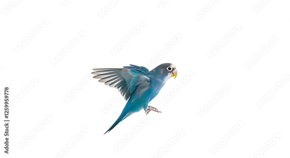 Obraz premium blue parrot love bird isolated on white background