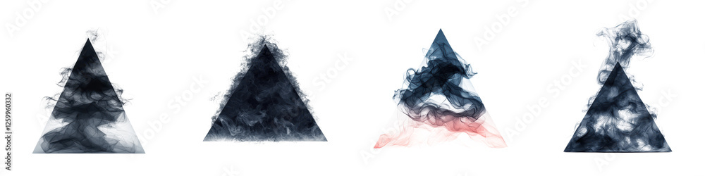 Fototapeta premium Abstract triangular shapes in a minimalistic composition using dark monochrome gradient backgrounds to create a clean sophisticated and contemporary visual design