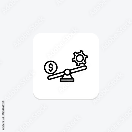 Leverage line icon, vector, pixel perfect, illustrator file