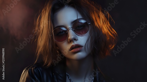 Dark, moody background setting perfect for creating a mysterious and evocative atmosphere