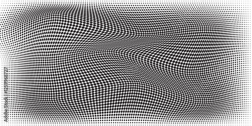 Dotted gradient halftone background. Horizontal seamless dots pattern in pop art style. modern.