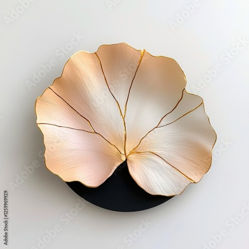 Elegant decorative plate designed to resemble a delicate flower petal.