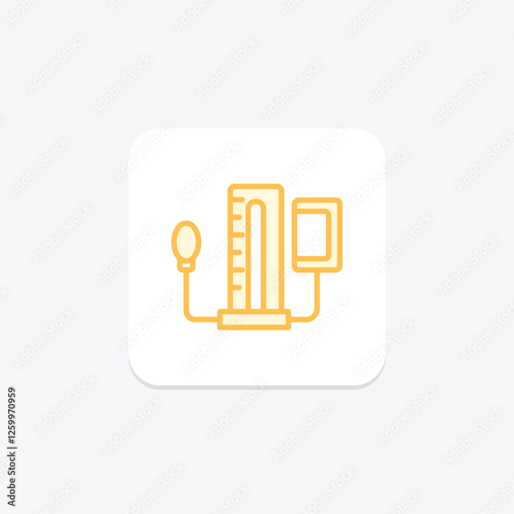 Blood Pressure Cuff duotone line icon, vector, pixel perfect, illustrator file Blood Pressure Cuff duotone line icon, vector, pixel perfect, illustrator file