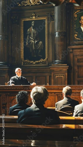 Courtroom Scene: Justice, Law, and Order