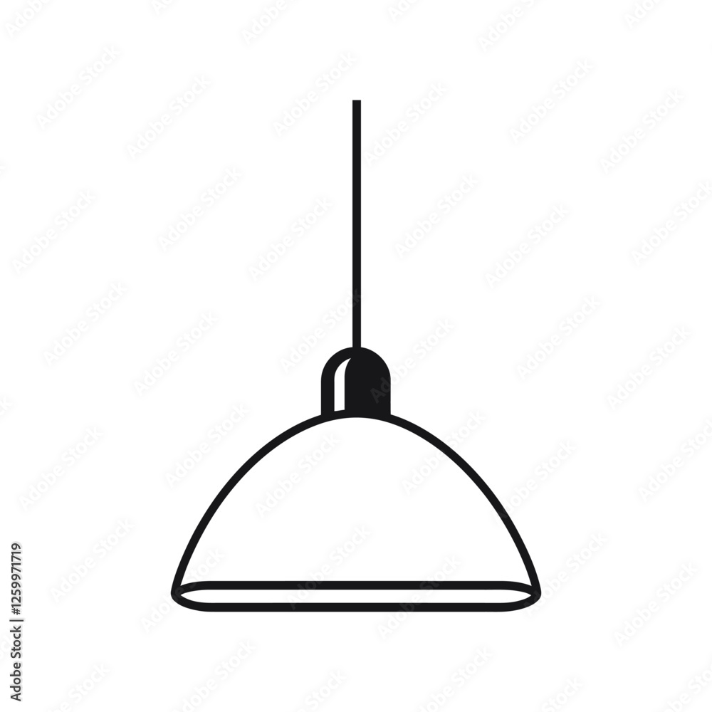 hanging lamp icon line art vector Illustration hanging lamp icon line art vector Illustration