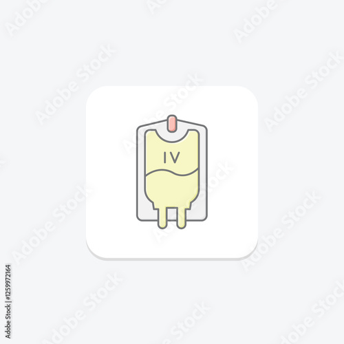 IV Drip lineal color icon, vector, pixel perfect, illustrator file